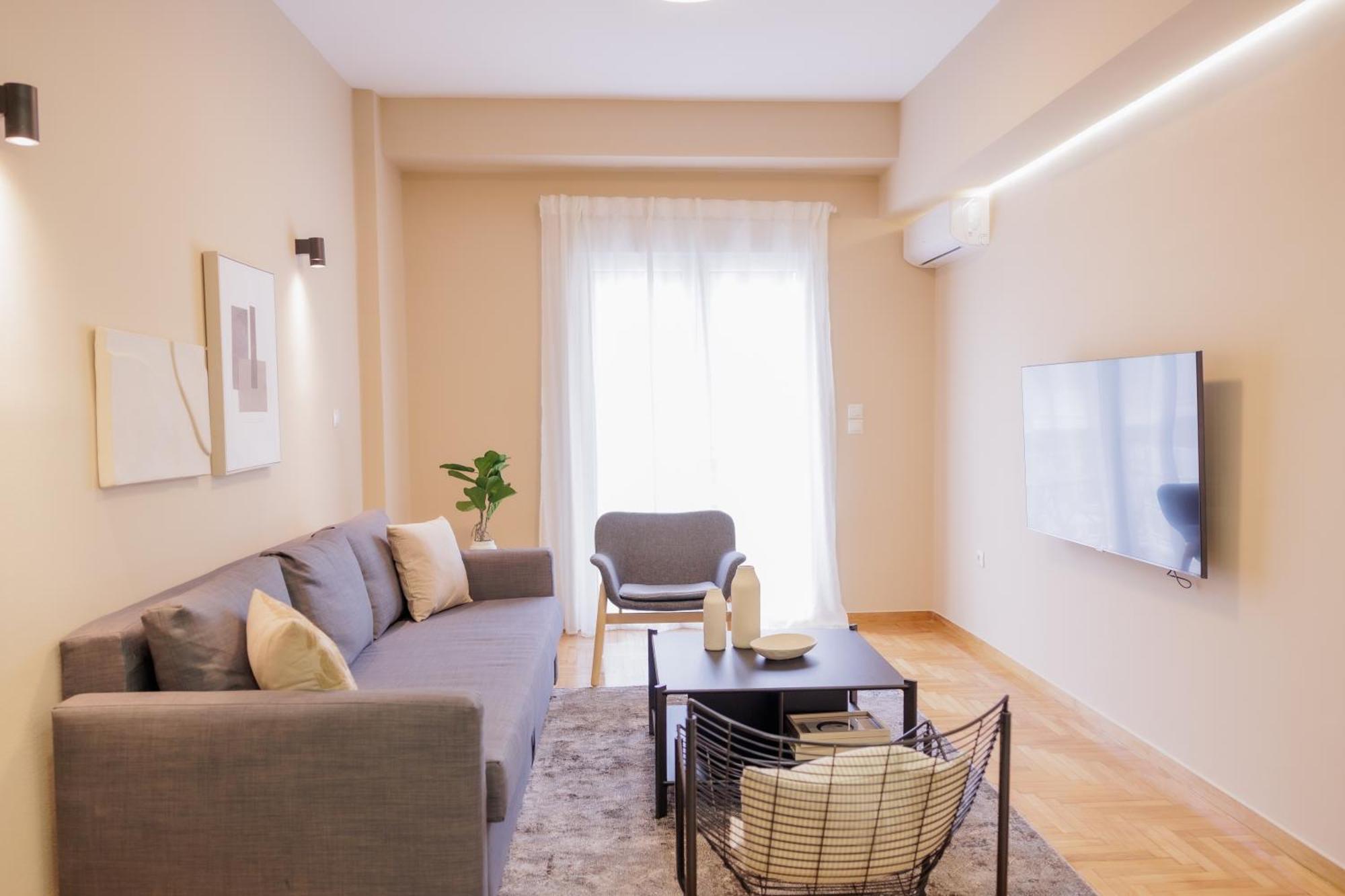 Modern 2Bdr Apt - 2' To Metro - Direct To Acropolis Athene Buitenkant foto